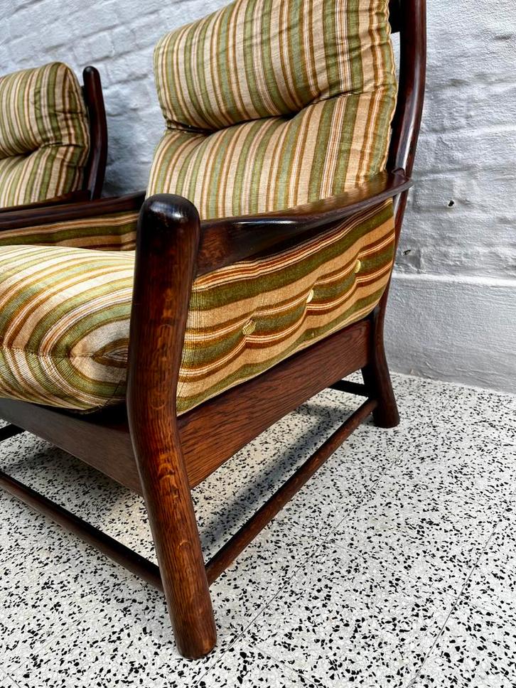 Unieke Set Vintage Zeteltjes, Huis en Inrichting, Fauteuils, Zo goed als nieuw, Stof, Ophalen