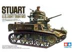 Stuart U.S.Light Tank M3, Hobby en Vrije tijd, Modelbouw | Auto's en Voertuigen, 1:32 tot 1:50, Tamiya, Ophalen of Verzenden, Zo goed als nieuw