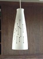 Deense vintage design hanglamp jaren 50, Huis en Inrichting, Lampen | Hanglampen, Jaren 50, Gebruikt, Ophalen of Verzenden, Glas