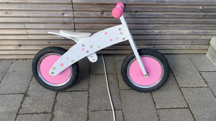 Houten loopfiets, Kinderen en Baby's, Speelgoed | Buiten | Voertuigen en Loopfietsen, Gebruikt, Loopfiets, Ophalen