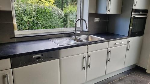 Keuken L-vorm 4m op 2,5m, Huis en Inrichting, Keuken | Complete keukens, Gebruikt, Hoekkeuken, Grijs, Kunststof, Ophalen