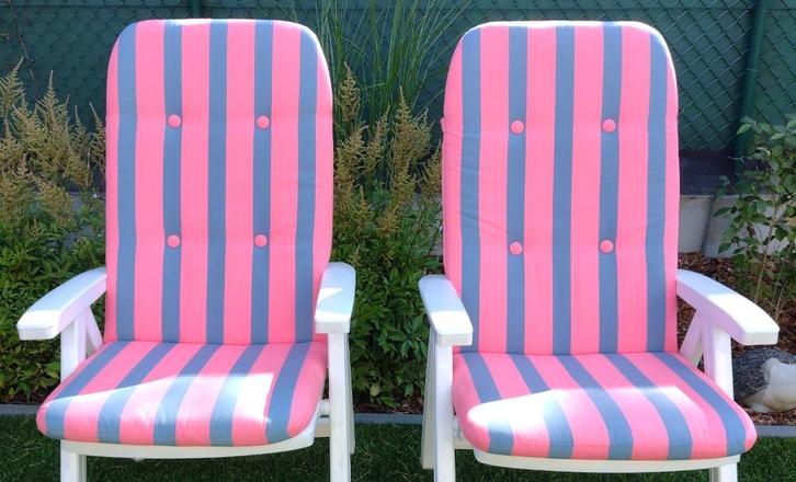 2 mooie tuinstoelkussens, Tuin en Terras, Tuinmeubel-accessoires, Zo goed als nieuw, Ophalen