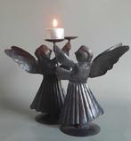 2 metalen engelenkaarshouders voor kerst- of woondecoratie, Ophalen, Gebruikt, Zwart, Metaal