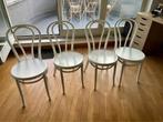 4 Ikea-stoelen met kussen, Huis en Inrichting, Stoelen, Ophalen, Overige materialen, Gebruikt, Wit