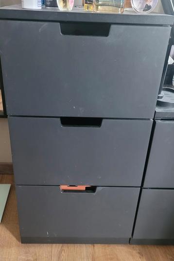 Armoire ikea noir avec 3 tiroirs beschikbaar voor biedingen