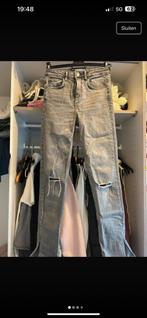 Grijze zara jeans met split en gaten, Kleding | Heren, Ophalen of Verzenden, Zo goed als nieuw