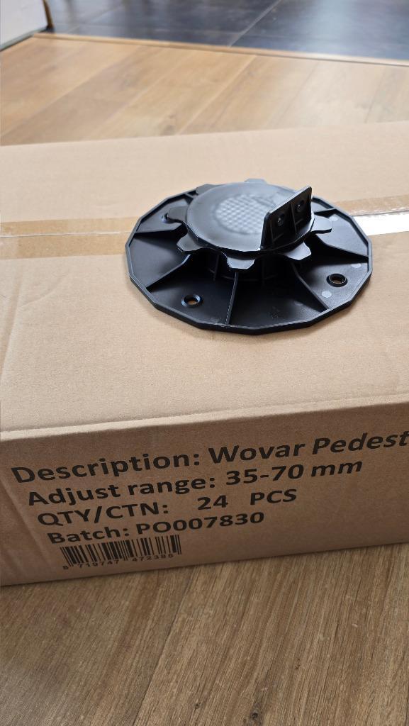 Verstelbare tegeldragers (Wovar) 35 - 70mm - 3 x 24 stuks, Tuin en Terras, Terrasdelen en Vlonders, Nieuw, Kunststof, Ophalen