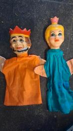 2 vintage handpoppen koningspaar, Ophalen, Gebruikt