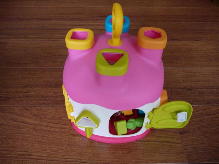 Smoby Cotoons Vormen sorteerhuis roze (met doos), Kinderen en Baby's, Speelgoed | Educatief en Creatief, Zo goed als nieuw, Ontdekken