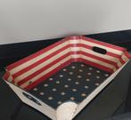 Vintage blikken dienblad met stars and stripes motief, Ophalen of Verzenden