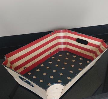 Vintage blikken dienblad met stars and stripes '60 beschikbaar voor biedingen