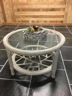 Rotan Salontafel, Huis en Inrichting, Tafels | Salontafels, Ophalen, Gebruikt, 50 tot 100 cm, Glas