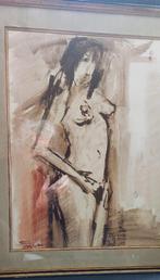 Blickx Tony Luc - Aquarel - getekend - naakt, Ophalen of Verzenden
