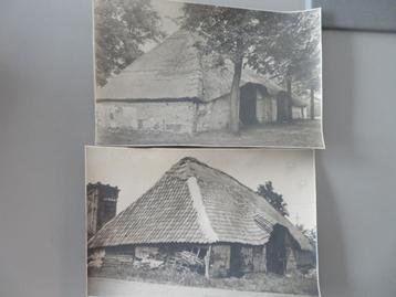 2 grandes photos anciennes, estampes - Mol Achterbos, grange