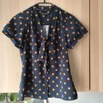 Toffe polkadot blouse, Maat 38/40 (M), Blauw, Ophalen of Verzenden, Zo goed als nieuw