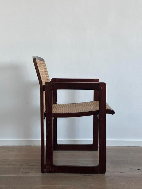 Zeldzame architecten stoel , jaren 70, hout + rotan, Antiek en Kunst, Antiek | Meubels | Stoelen en Sofa's, Ophalen