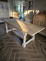 Massief houten tafel 215x85x76, Ophalen, Gebruikt