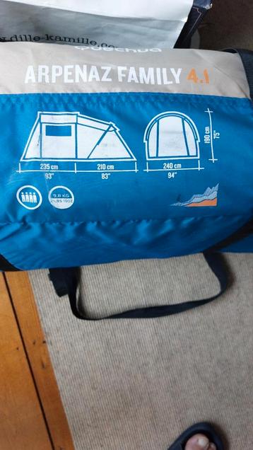 Tent Quechua - Arpenaz Family 4.1
2 x gebruik
Perfecte staat beschikbaar voor biedingen