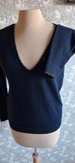 Blauwe trui met gouden randje maat M, Kleding | Dames, Ophalen of Verzenden, Zo goed als nieuw, Maat 38/40 (M)