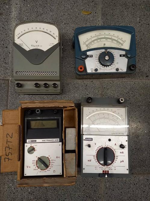 Vintage analoge volt- en multimeters, Bricolage & Construction, Instruments de mesure, Utilisé, Multimètre, Enlèvement