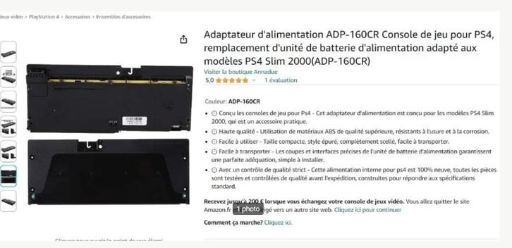 Alimentaion ps4 slim, Games en Spelcomputers, Spelcomputers | Sony PlayStation 4, Nieuw, Slim, Ophalen