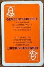 Strooier GEMEENTEKREDIET BEGIJNENDIJK, Ophalen of Verzenden, Zo goed als nieuw, Joker(s)