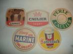 5 oude bierviltjes, Lamot, Caulier, Marine, Rodenbach, Verzamelen, Biermerken, Ophalen of Verzenden, Zo goed als nieuw, Viltje(s)