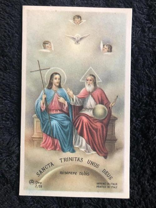 Carte de dévotion AR Dep. Z28 Sancta Trinitas Unus Deus 6x10, Collections, Religion, Comme neuf, Christianisme | Catholique, Carte ou Gravure