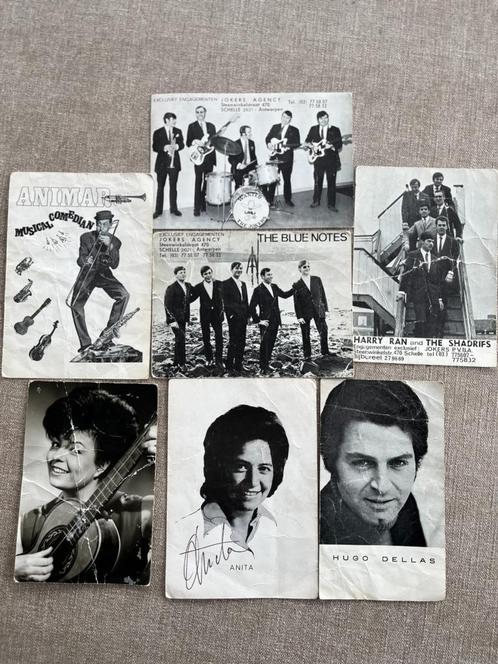 Foto's Vlaamse vedetten 60er jaren, Verzamelen, Muziek, Artiesten en Beroemdheden, Gebruikt, Foto of Kaart, Gesigneerd, Ophalen of Verzenden