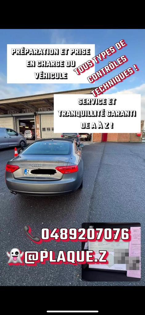 Passage au contrôle technique - Plaque Z, Auto diversen, Auto-accessoires, Nieuw, Ophalen