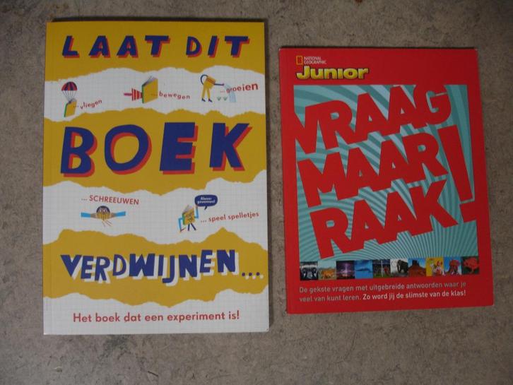 Junior vraag maar raak en Laat dit boek verdwijnen, Boeken, Kinderboeken | Jeugd | 10 tot 12 jaar, Ophalen of Verzenden
