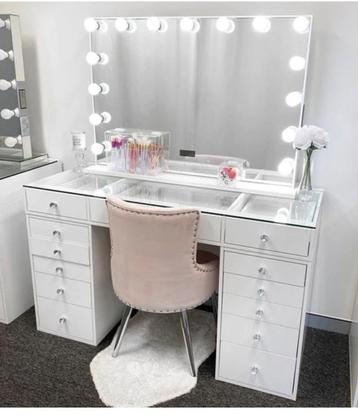 Table de maquillage avec miroir LED, Enlèvement ou Envoi, Neuf