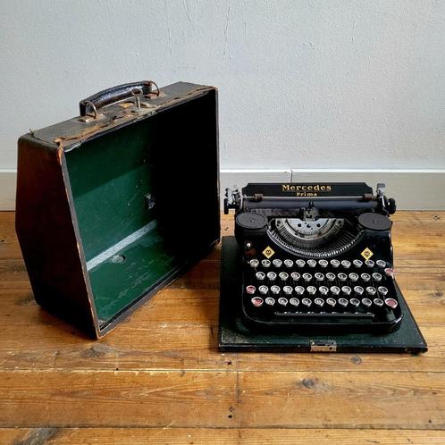 Vintage mercedes prima draagbare typmachine zeldzaam, Divers, Machines à écrire, Utilisé, Enlèvement ou Envoi