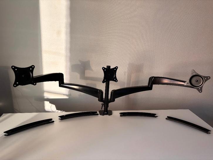 Duronic Monitor Arm Stand DM453 Triple PC Desk Mount, Computers en Software, Laptopstandaarden, Zo goed als nieuw, Ophalen