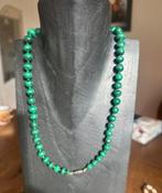 Malachiet halsketting, Handtassen en Accessoires, Kettingen, Ophalen of Verzenden, Zo goed als nieuw