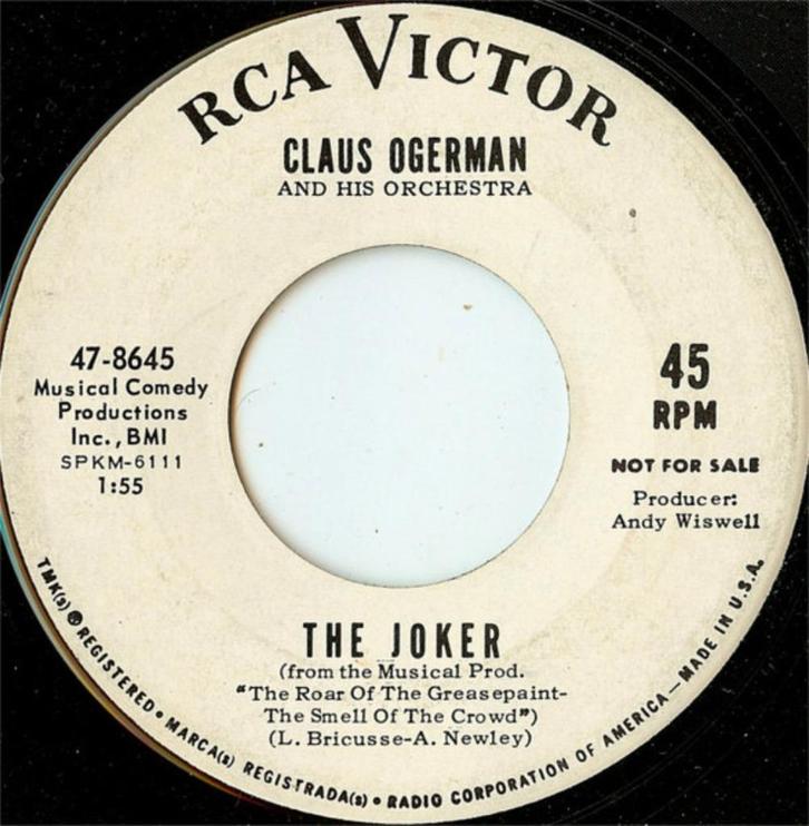 Claus Ogerman And His Orchestra ‎– The Joker "popcorn", Cd's en Dvd's, Vinyl Singles, Zo goed als nieuw, Single, Jazz en Blues