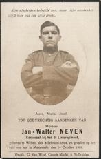 Gesneuvelde Korporaal 1914-1918 Jan Walter Neven Moorslede, Verzamelen, Bidprentjes en Rouwkaarten, Ophalen of Verzenden