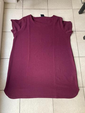 Nieuw paarskleurig shirt / korte jurk - maat 50 / 52