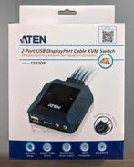 KVM switch met Displayport 4K - Aten CS22DP, Informatique & Logiciels, Pc & Câble réseau, Comme neuf, Enlèvement ou Envoi