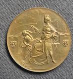medaille Zeehaven Brugge 1907 Leopold II 75mm Devreese, Postzegels en Munten, Ophalen of Verzenden, Brons
