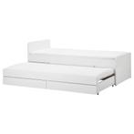 Ikea Släkt bed incl. 2 matrassen, 90 cm, Gebruikt, Eenpersoons, Wit
