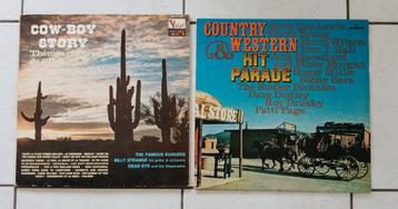 3x Country & Western vinyl LP. Vintage.