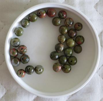 Perles en Unakite au choix - Unakite kralen te kiezen beschikbaar voor biedingen