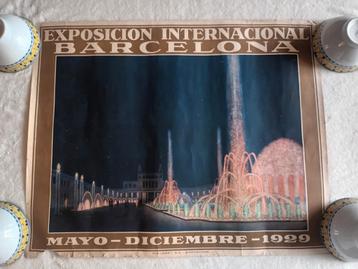 Superbe affiche exposition internationale Barcelone 1929 beschikbaar voor biedingen