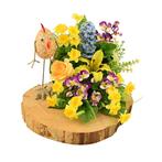 Kunstbloemstuk hyacint narcis viooltjes, SUNSHINE-COLOURS BV, Nieuw, Ophalen of Verzenden, Budingenweg 37 te 3440 Zoutleeuw