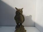 Sculpture vintage en bronze Hibou sur rocher, Enlèvement ou Envoi