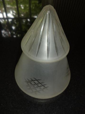 VTG plafonnier glazen lampkap glas lusterkap kegelvormig beschikbaar voor biedingen