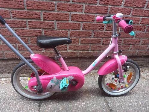 Btwin 14 inch fiets meisjes unicorn, Kinderen en Baby's, Speelgoed | Buiten | Voertuigen en Loopfietsen, Gebruikt, Ophalen
