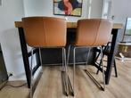 LOT DE 2 TABOURETS DE BAR, Maison & Meubles, Comme neuf, 60 à 90 cm, Cuir, Enlèvement