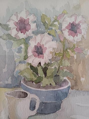 AQUARELLEN M.VAN DEN BEMPT met kadertje beschikbaar voor biedingen